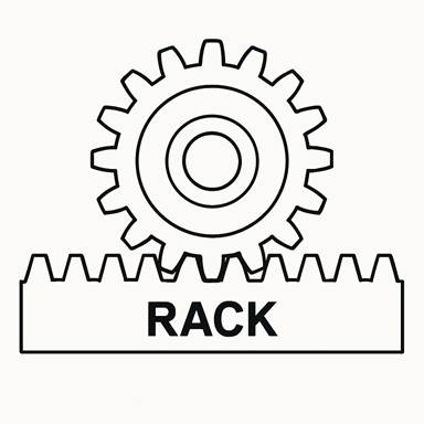 図:ラックとピニオンのイメージ図